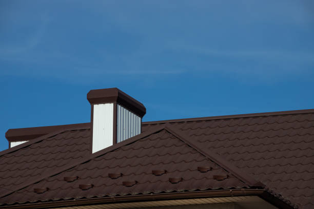 istock New roofing construction with attic skylights, rain gutter system, roof windows and roof protection from snow board, snow guard exterior 1364974529