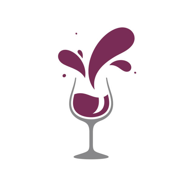 ilustraciones, imágenes clip art, dibujos animados e iconos de stock de splash de vino - copa de vino
