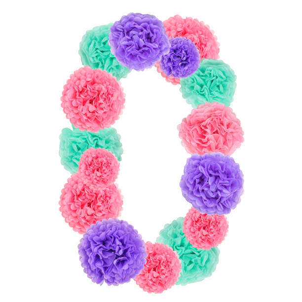 istock Number 0  from pastel paper flowers. 1364982310