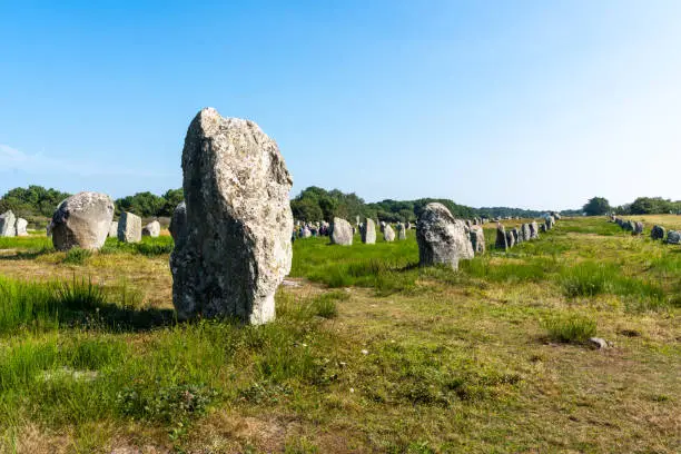 Megalithic alignments from Carnac in France"r"n