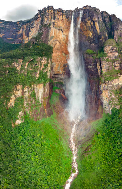 istock Panoramic Aerial view of Angel Fall world's highest waterfall 1364984275