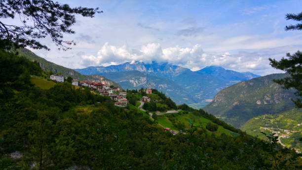 istock A mountain town with its picturesque church 1364986140