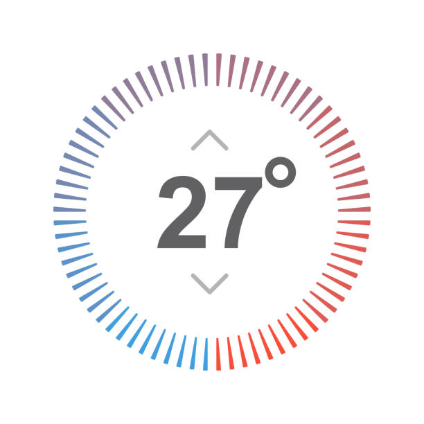 illustrations, cliparts, dessins animés et icônes de bouton de commande utilisé pour la régulation. interface utilisateur du tableau de bord et kit ux. conception du centre de contrôle. barre de progression. contrôle de la température. illustration vectorielle - room temperature