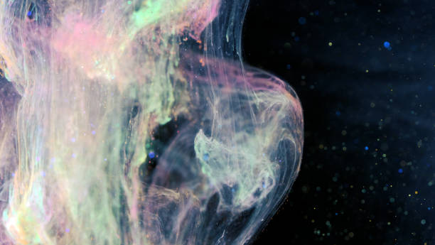 istock Acrylic colors and ink in water. 1364989896