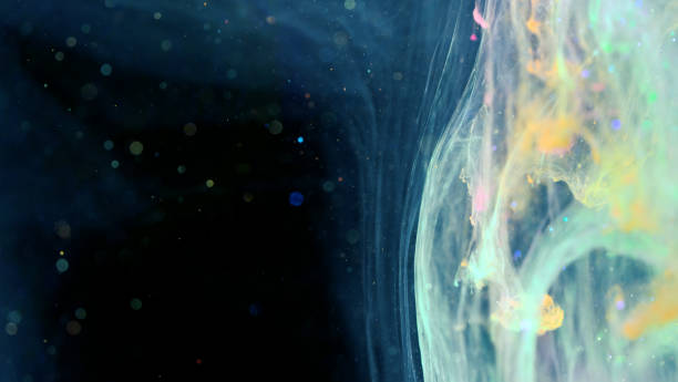 istock Acrylic colors and ink in water. 1364989929