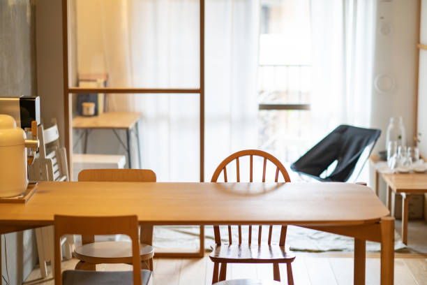 istock Fashionable room with dining table 1364990415