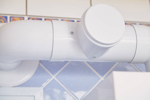 istock White plastic ventilation pipe with branch and cover 1364994727