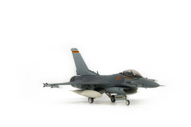 istock Jet fighter isolated on white in landing configuration 1364995825
