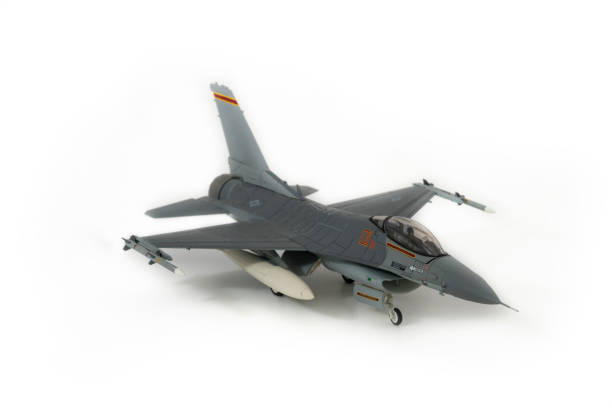 istock Jet fighter isolated on white in landing configuration 1364995840