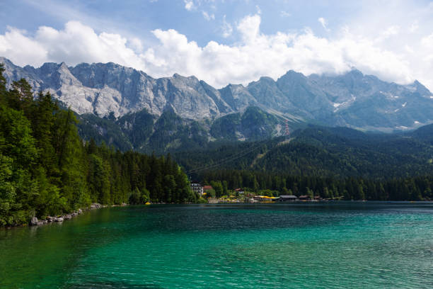 istock beautiful alps and lake 1364998298