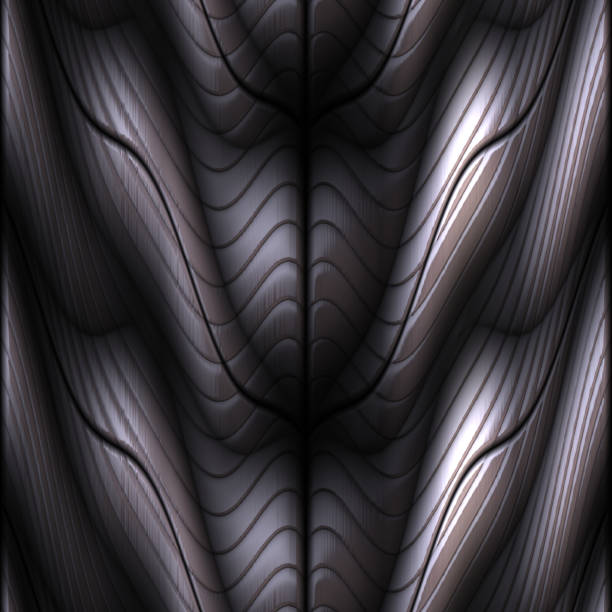 Modern Superhero Steel Metal Surface Spikes Chrome Silver Science Fiction Tech Style - Seamless Tile Pattern HD seamless high resolution and quality pattern tile for 2D design and 3D as background or texture for objects - ready to use.
