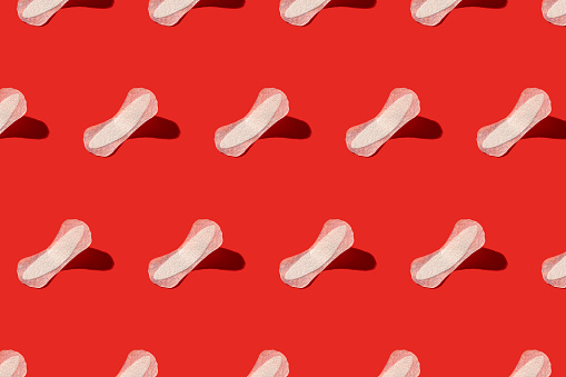 Patrón perfecto de compresas menstruales. photo