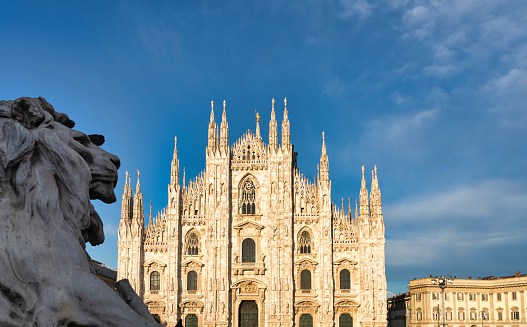 view of Milan's Duomo (cathedral) - Duomo square\