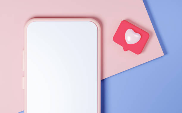 istock Online social media network. Mockup of a smartphone with an empty white screen. 3d render 1365012130