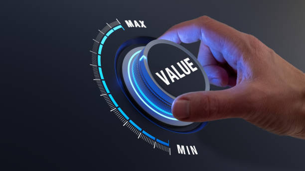 istock Increase value business or finance concept. Growth and performance development. 1365016900