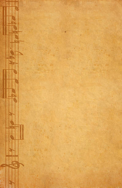 istock Old paper with sheet music 136501807