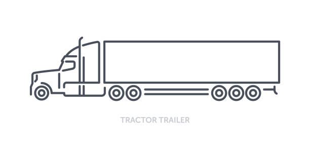 koncepcja typów pojazdów - truck driver driver truck semi truck stock illustrations