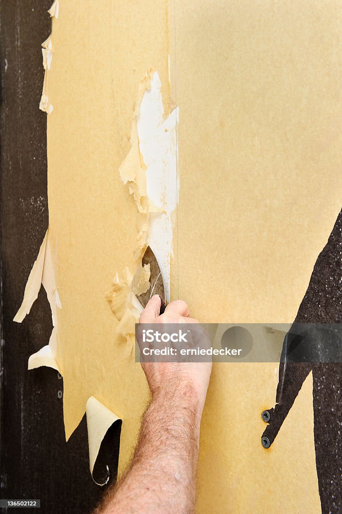 Trennen oder entfernen Tapete - Lizenzfrei Arbeiten Stock-Foto