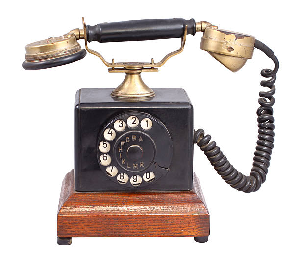 istock Antique telephone with rotary dial 136502179