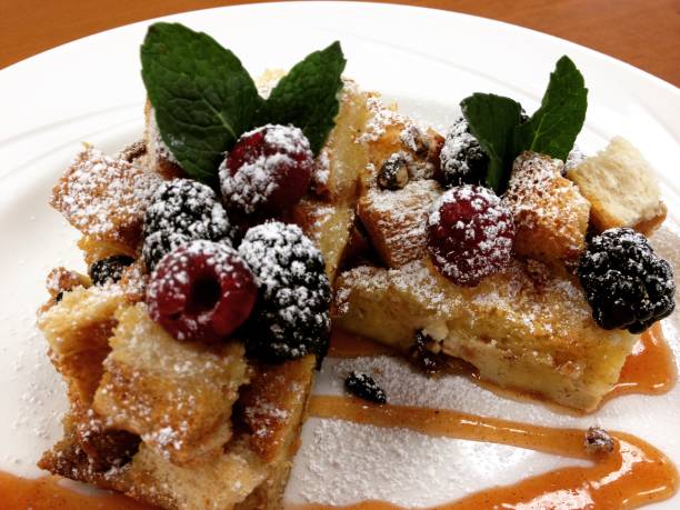 istock Mascarpone Mixed Berry Pain Pardu with Caramel Sauce 1365022703