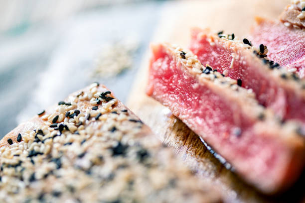 Grilled Tuna Steak close-up