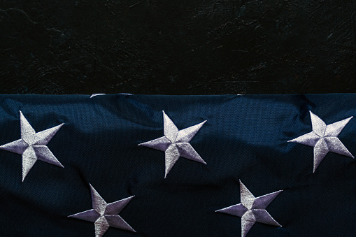 Flag of USA close-up