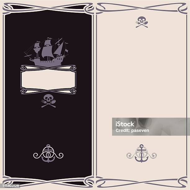 O Tema De Pirata Menu - Arte vetorial de stock e mais imagens de Arma de Fogo - Arma de Fogo, Bandeira, Bandeira de Pirata