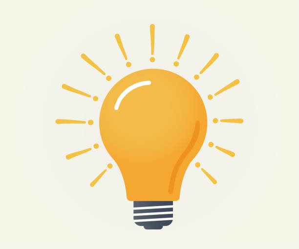 symbol żarówki. pomysł, koncepcja szybkich wskazówek. - light bulb compact fluorescent lightbulb lamp fluorescent light stock illustrations