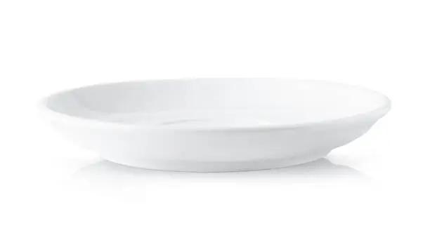 Photo of White saucer on white background