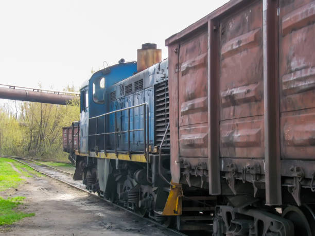 istock old diesel locomotive with hydro transmission with one wagon 1365055719