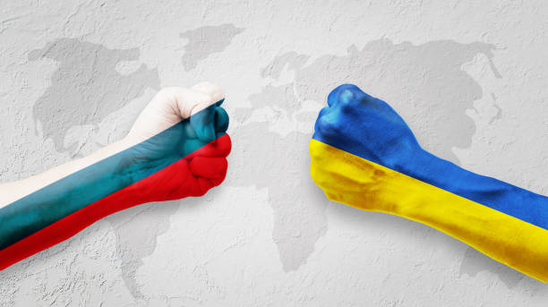 istock Ukraine vs Russia in world war crisis concept 1365055804