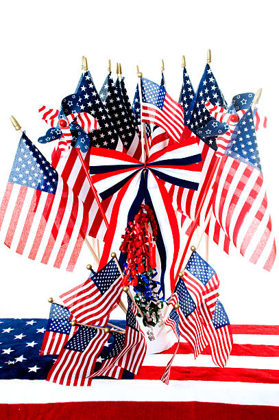 istock Patriotic American Flag Bouquet 136505883