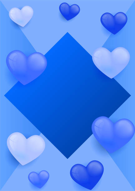 istock Blue universal love valentine background. Design for special days, women's day, valentine's day, birthday, mother's day, father's day, Christmas, wedding, and event celebrations. 1365064899