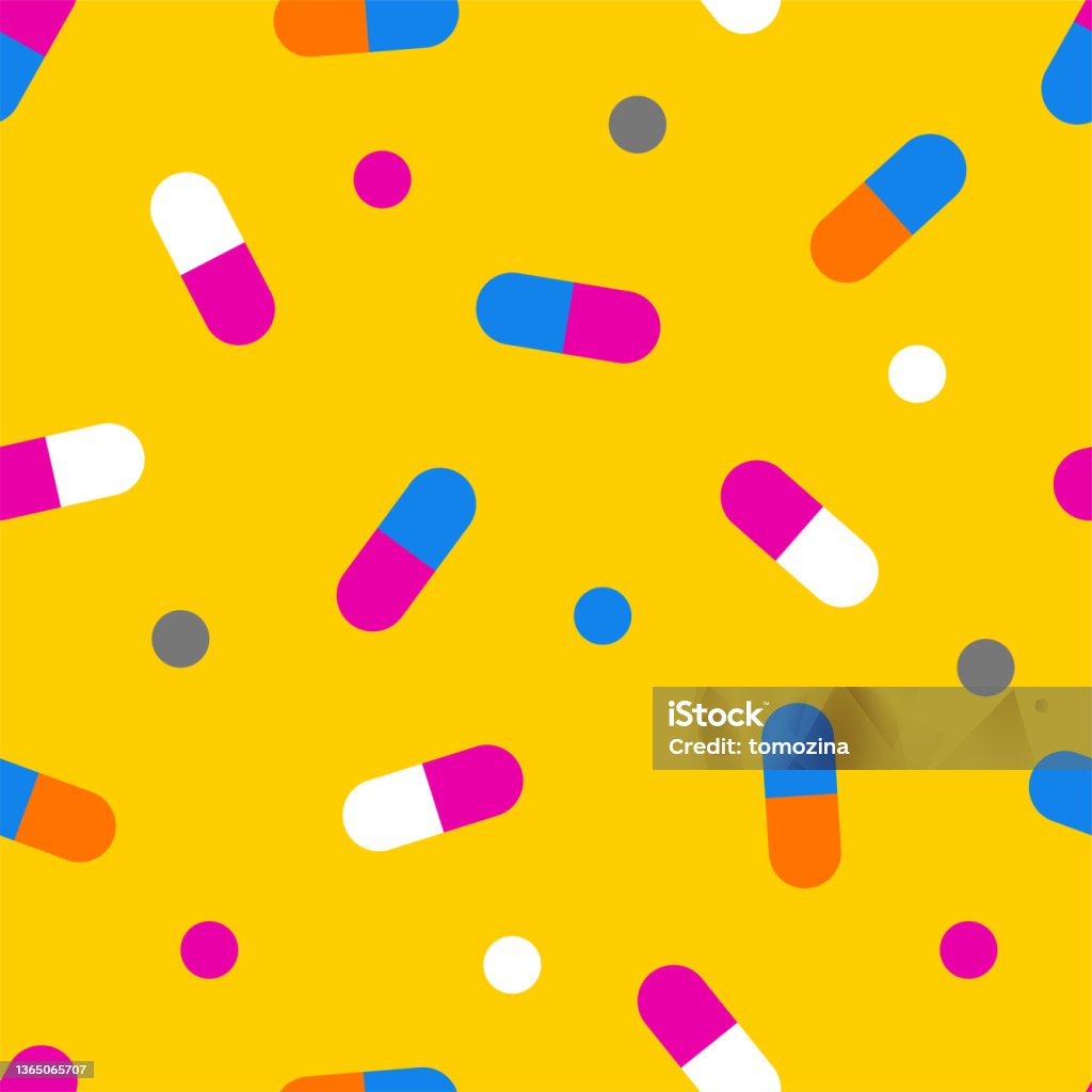 Pills Texture Patterns Pills Seamless Pattern Medicine Texture Stock Illustration - Download ...