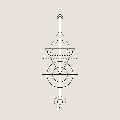 Magic Line Pattern Geometric Magic Line Composition Stock Illustration - Download Image ...