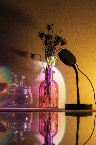 istock Sunset lamp with changing color close up. Vertical photo 1365067116