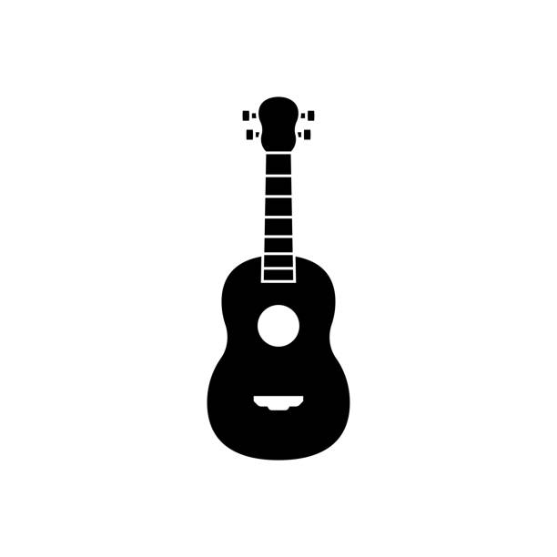 ukulele icon design template vektor isoliert - ukulele stock-grafiken, -clipart, -cartoons und -symbole