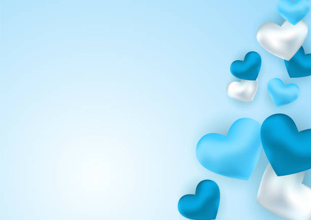 istock Universal blue love valentine's banner background with hearts. Design for special days, women's day, valentine's day, birthday, mother's day, father's day, Christmas, wedding, and event celebrations. 1365068899