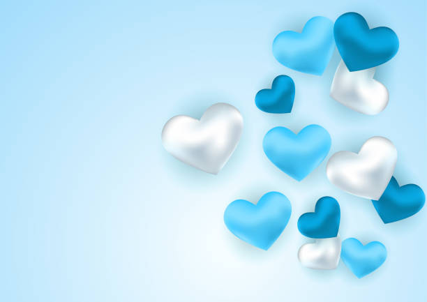 istock Universal blue love valentine's banner background with hearts. Design for special days, women's day, valentine's day, birthday, mother's day, father's day, Christmas, wedding, and event celebrations. 1365068916