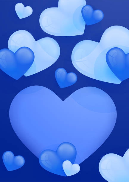 istock Blue universal love valentine background. Design for special days, women's day, valentine's day, birthday, mother's day, father's day, Christmas, wedding, and event celebrations. 1365070094