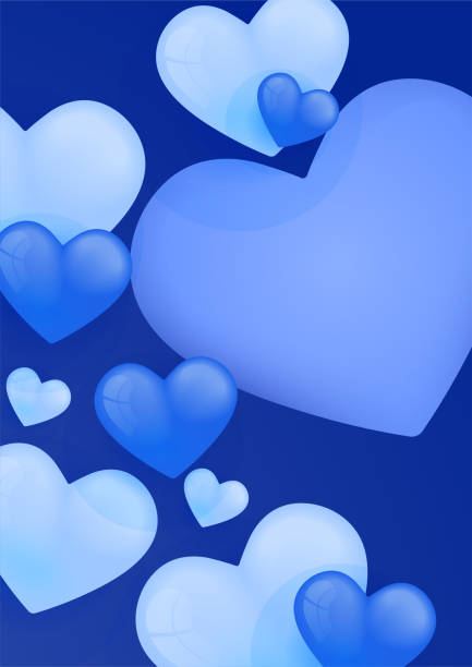 istock Blue universal love valentine background. Design for special days, women's day, valentine's day, birthday, mother's day, father's day, Christmas, wedding, and event celebrations. 1365070120