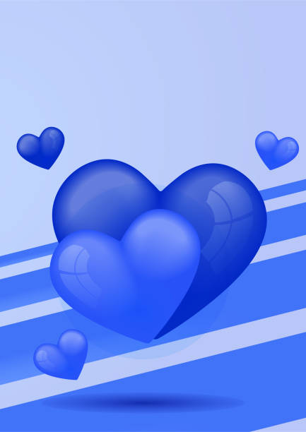 istock Blue universal love valentine background. Design for special days, women's day, valentine's day, birthday, mother's day, father's day, Christmas, wedding, and event celebrations. 1365070621