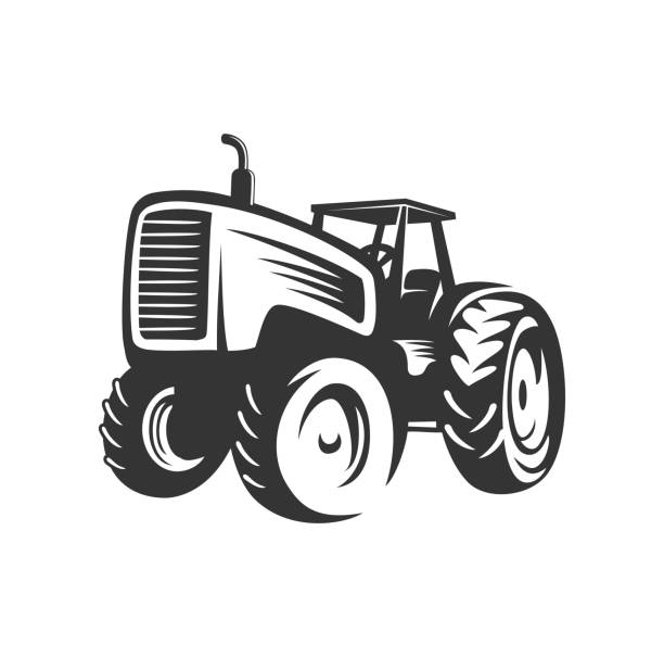 ilustracja projektu ciągnika - business agriculture equipment farm stock illustrations