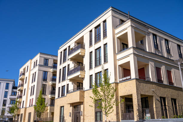 istock Modern apartment buildings 1365075547
