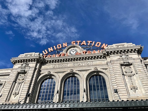 Denver Union Station on a clear January day