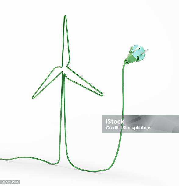 Wind Power Concept Stock Photo - Download Image Now - Cable, Close-up, Concepts