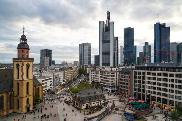 istock Downtown Frankfurt Skyline & Landmarks at Hauptwache 1365081276