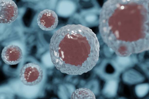 istock Cells molecule structure on a , medical, science, genetic biotechnology, gene cell concept. 3d rendering illustration. Background pattern for design. 1365081510