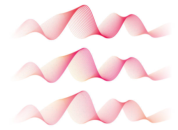 абстрактные графические волны - in a row curve abstract squiggle stock illustrations