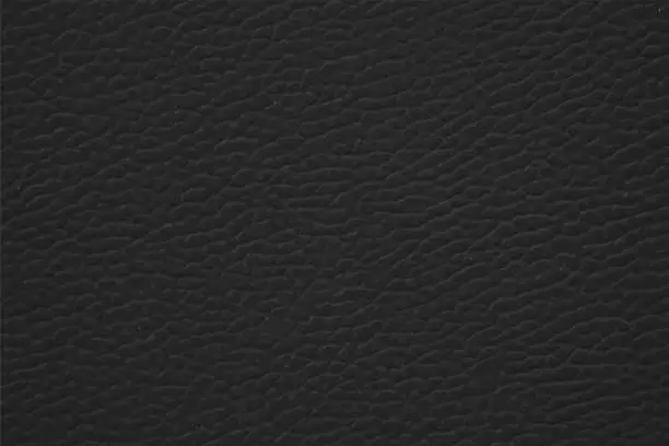 Vector illustration of Wrinkled leather textured effect dark black texture empty blank horizontal vector backgrounds like elephant skin